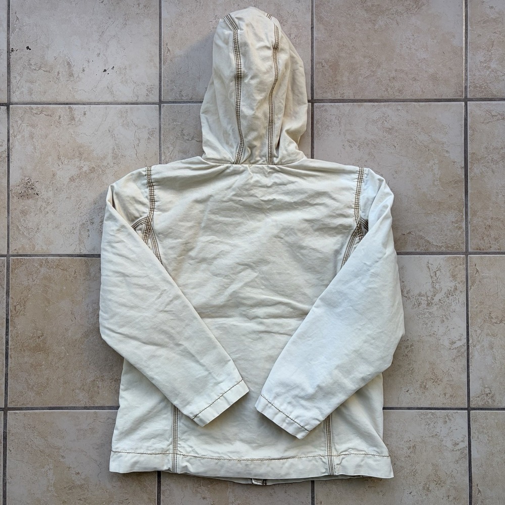 Carhartt Jacket Womens Medium Khaki Fargo Canvas Quilt Lined Work Coat Faded - Picture 12 of 15